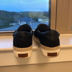 Dr Scholl’s Black Suede Platform Slip On Sneakers